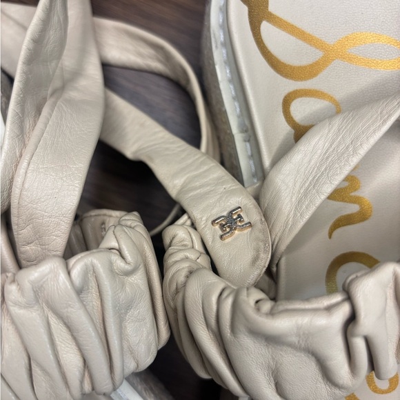 Sam Edelman Kevin Ankle-Tie Ruched Leather Flatform Espadrilles - Picture 5 of 13